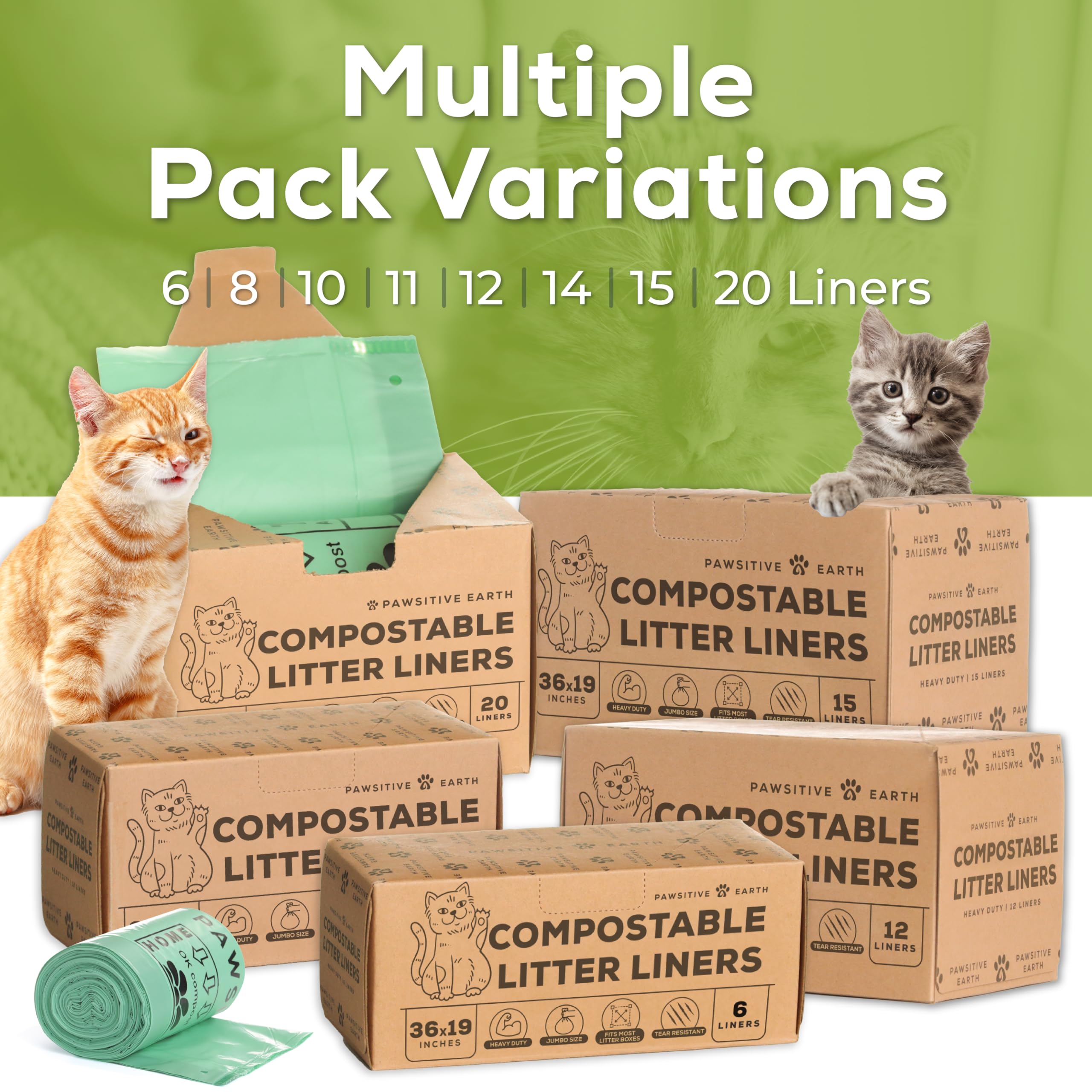 Pawsitive Earth liners promote eco-friendly cleanup and disposal for busy pet owners.