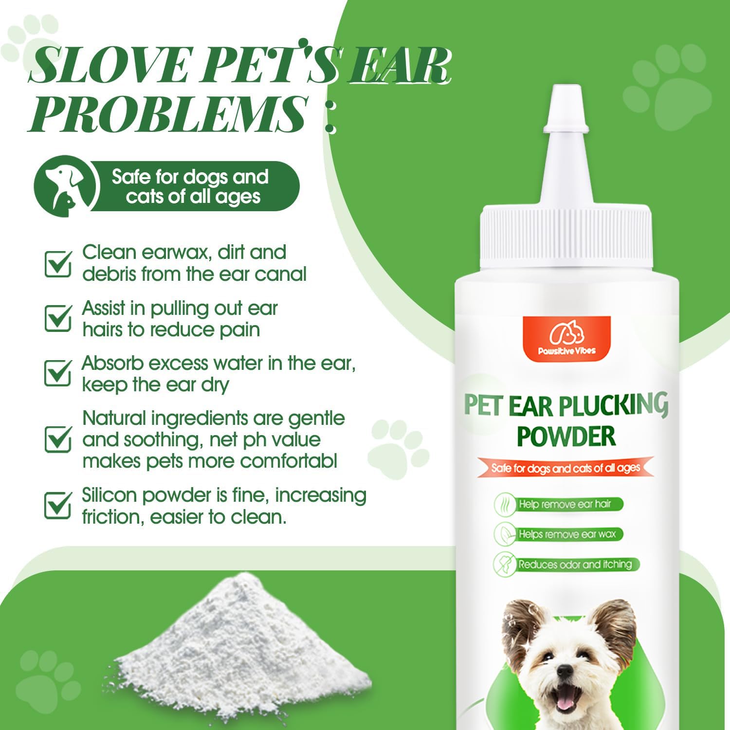 Pawsitive Vibes ear cleaner brush aiding debris and wax removal