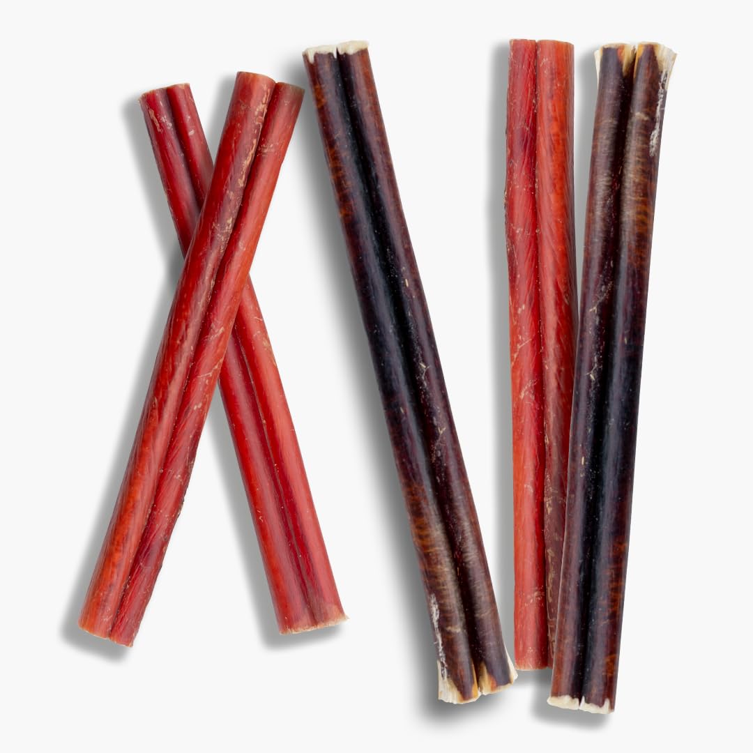 Pawsome Ranch Bully Sticks long-lasting treat; keeps dogs focused during training and play.