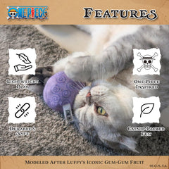 Pawsonify Luffy Gum-Gum Fruit plush toy ready for swat and chew