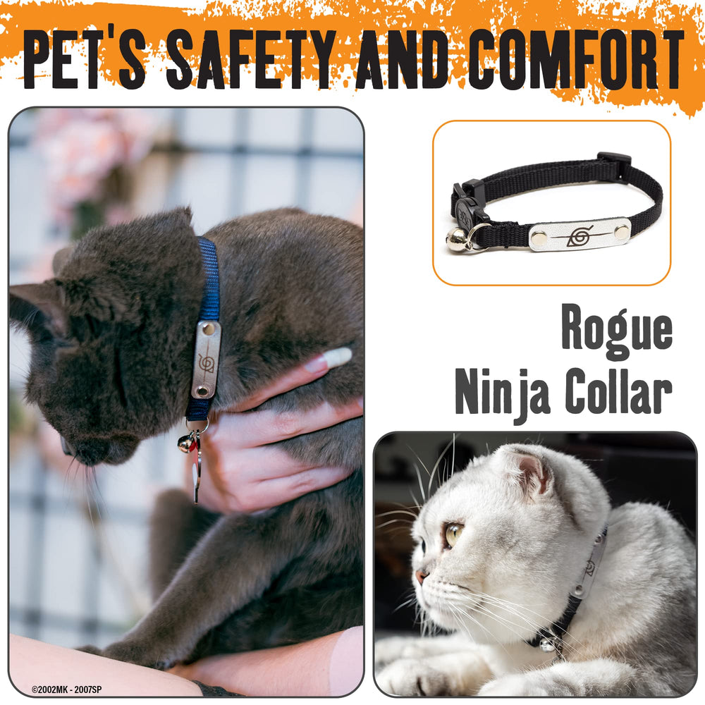 Pawsonify Naruto collar with removable bell for optional sound and safer location tracking.