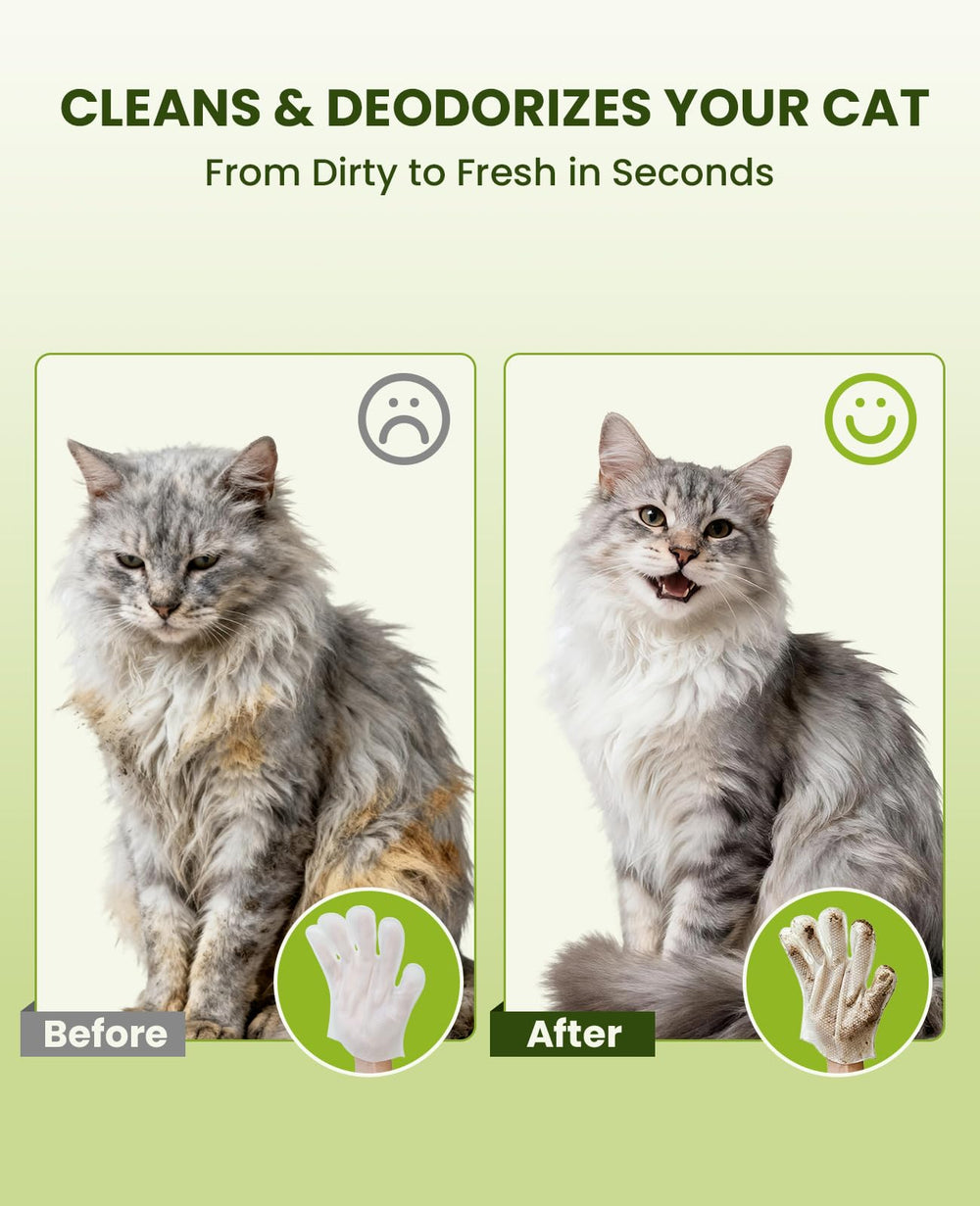 PawSono belly and rear clean glove wipes for on-the-go grooming