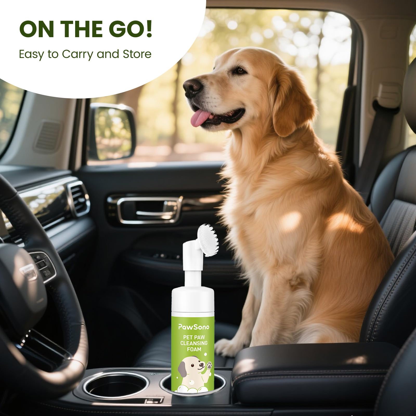 Paw Sono dirt and mud removal foam for quick home cleanups.