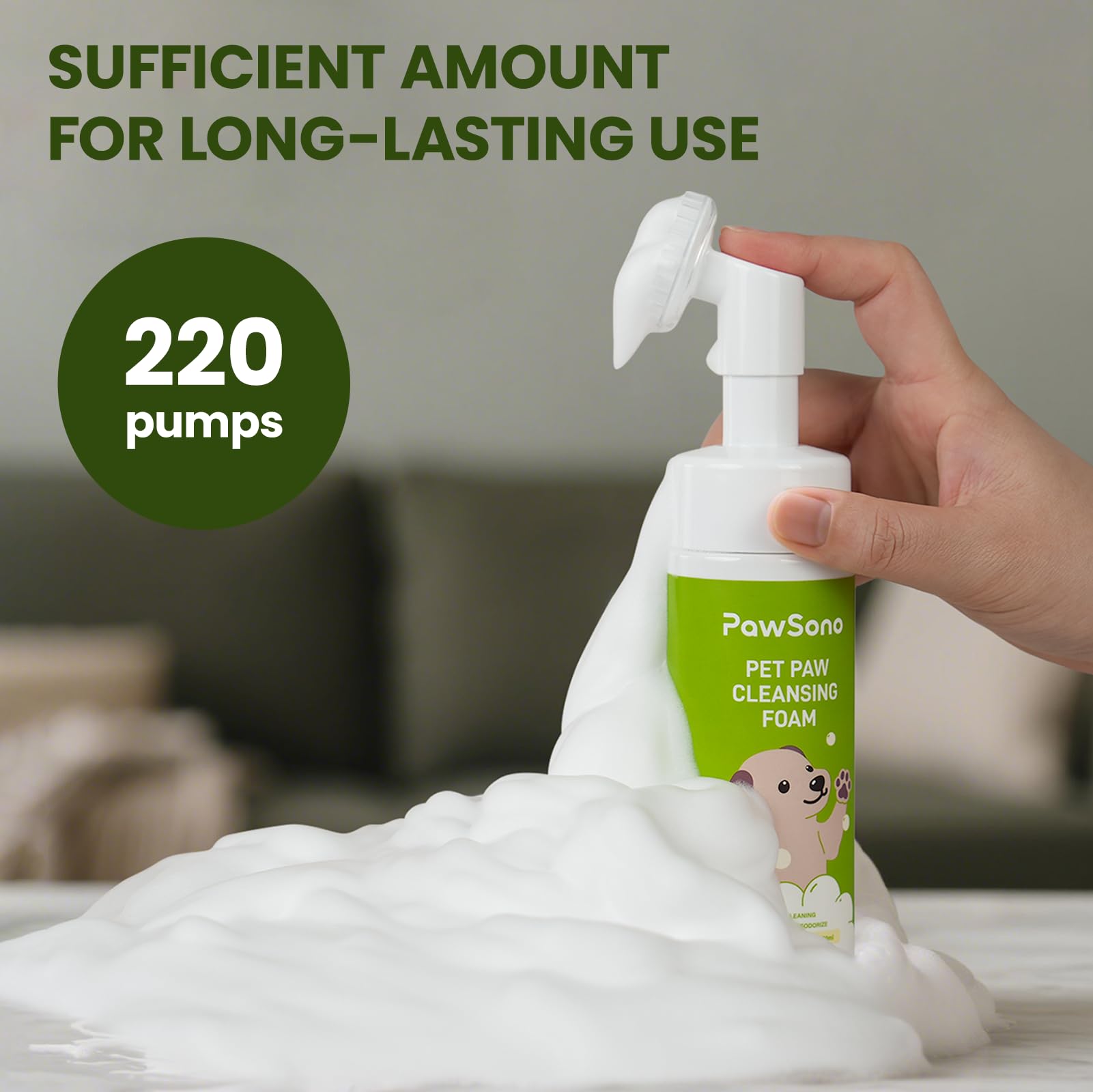 Paw Sono easy-use paw scrubber cap removal demonstrates simple setup.