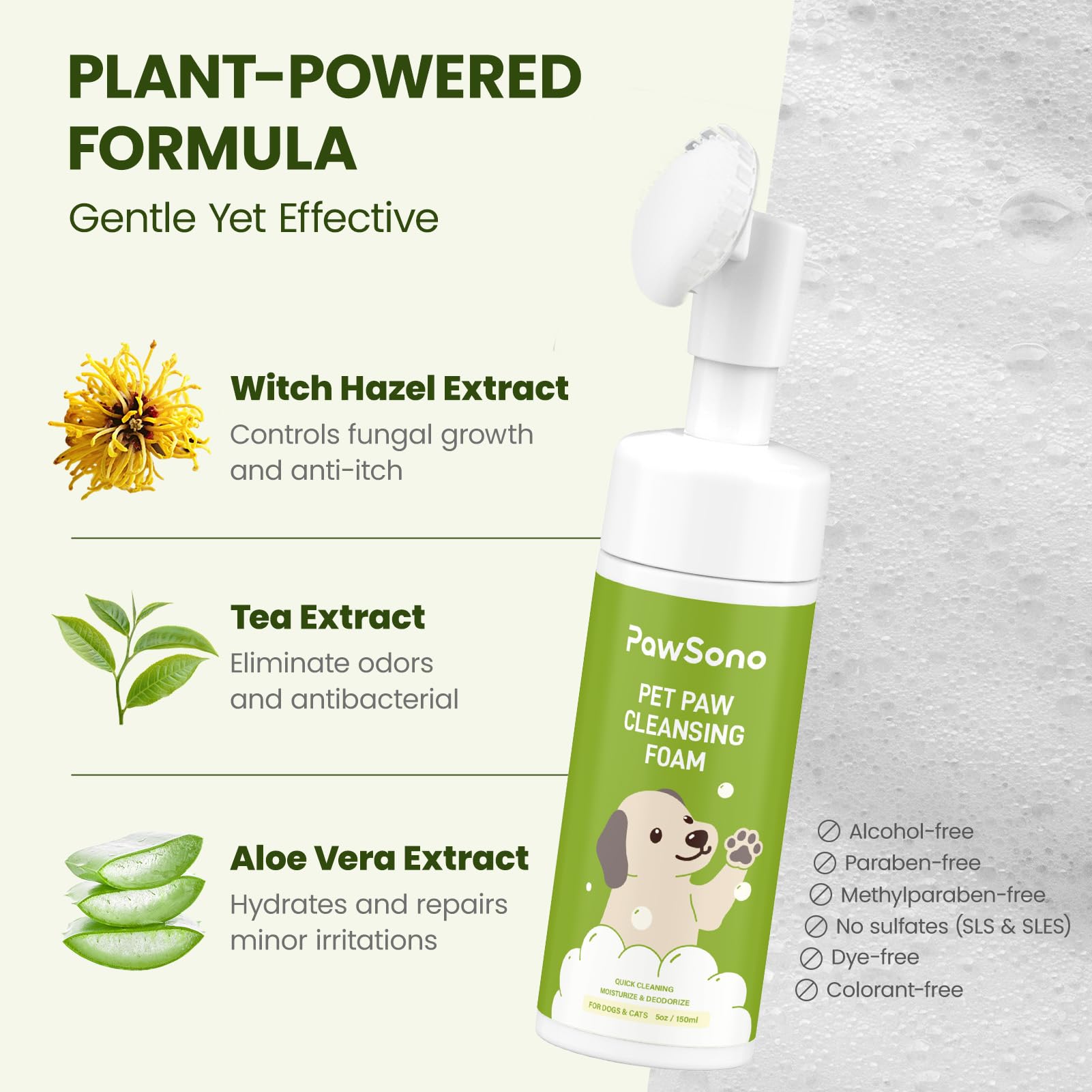 Paw Sono paws between toes cleaning shows effective dirt removal.