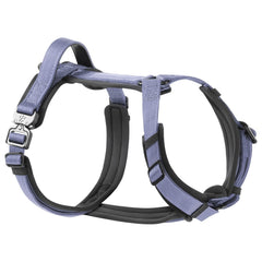 PAWS PASSION pawspassion-dog-harness-lilac-breeze-front-view demonstrates an ergonomic no-pull design.