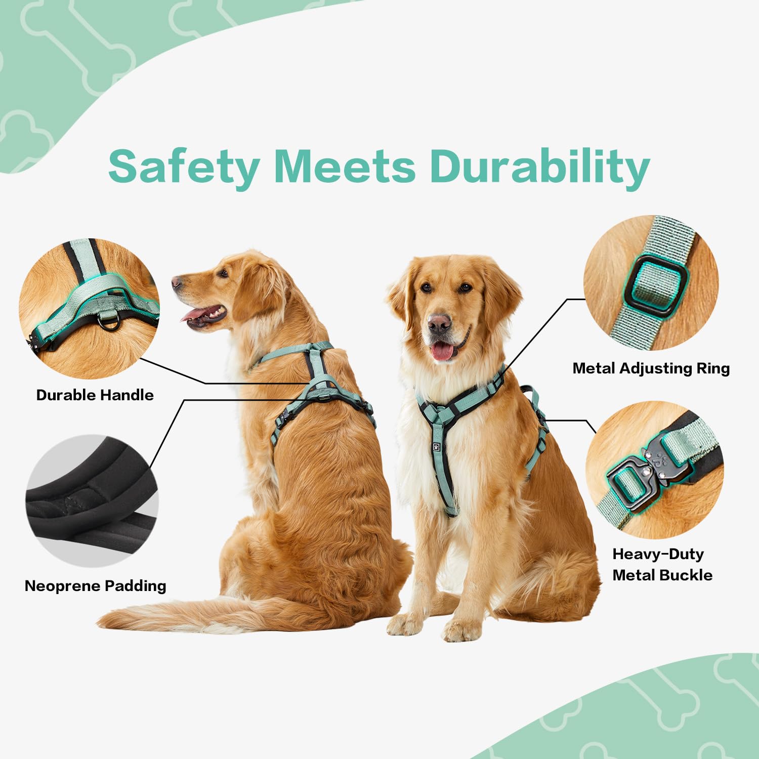 PAWS PASSION PawsPassion Seabreeze XL Y-shaped ergonomic design allows unrestricted movement.