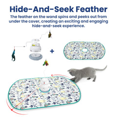 PAWSPIK hide-seek cover attachment enables engaging hide-and-pounce games.