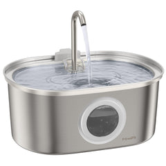 PAWSPIK SS-01 top view cat fountain for indoor hydration.