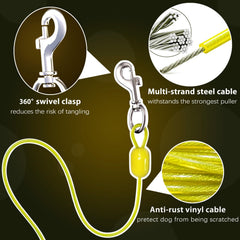 PAWSTATION 360° tangle-free swivel clip prevents knots during outdoor adventures