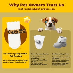 Pawsthway integrated medical-grade self-adhesive bandage design—gentle, secure paw coverage.