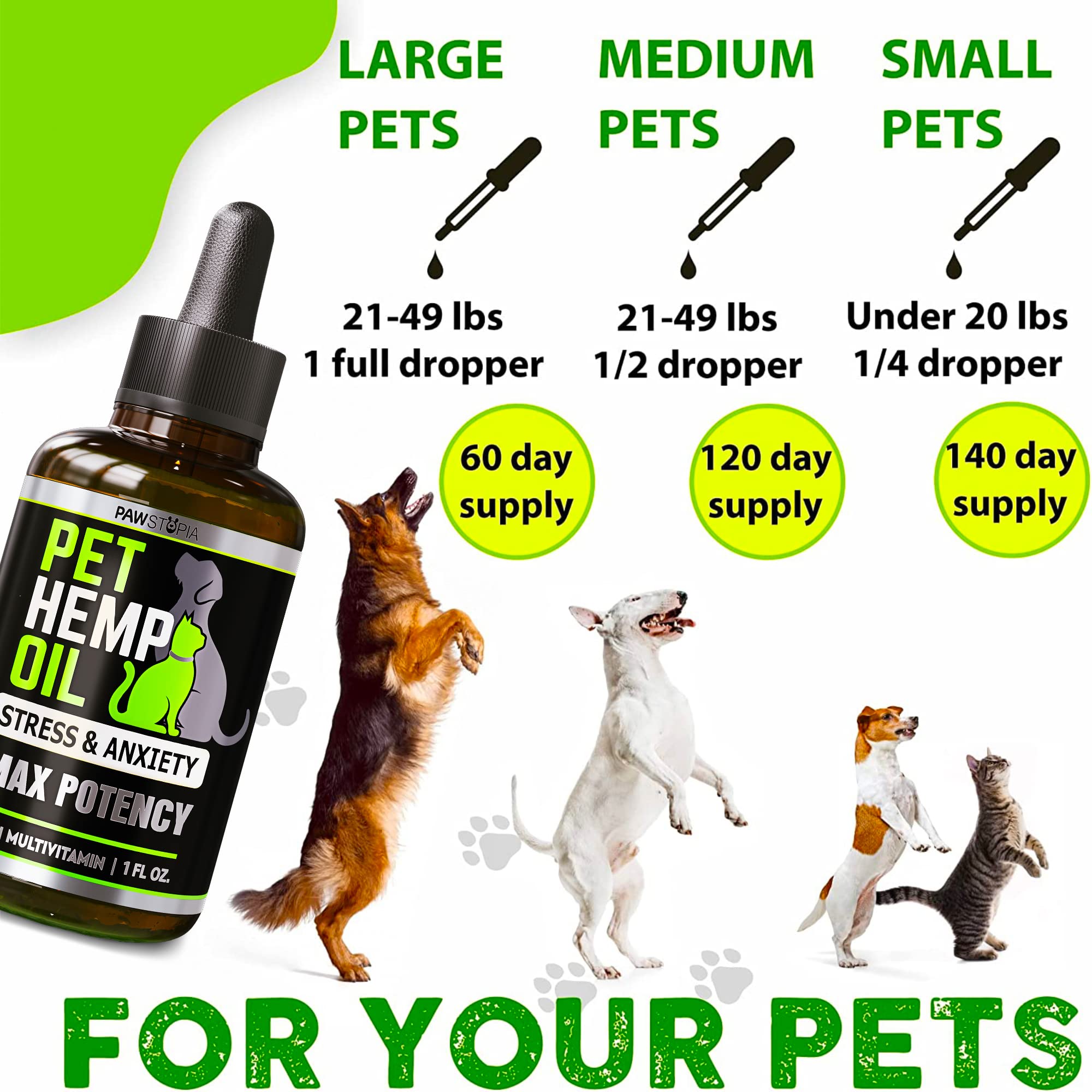 Pawstopia pet hip and joint support oil for active movement.