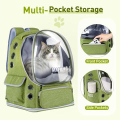 Pawstrip backpack features 10 air vents for breathable comfort during outdoor trips.