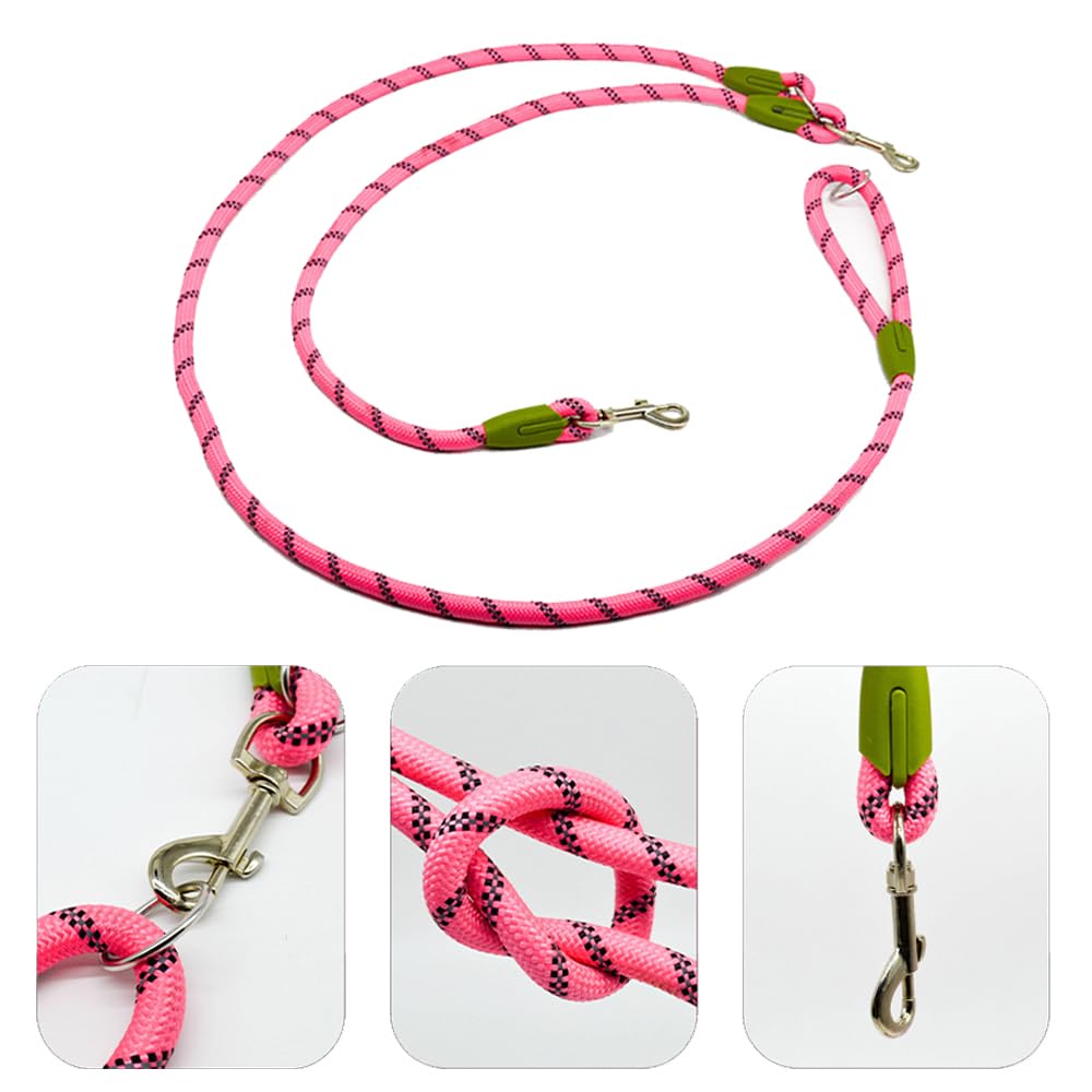pawstrip heavy-duty nylon leash resists strong pulls in pink