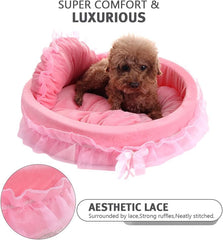 Pawstrip Pink Bed Machine-Washable design for simple care.
