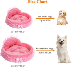Pawstrip Pink Dog Bed Cushion detachable for easy machine washing.