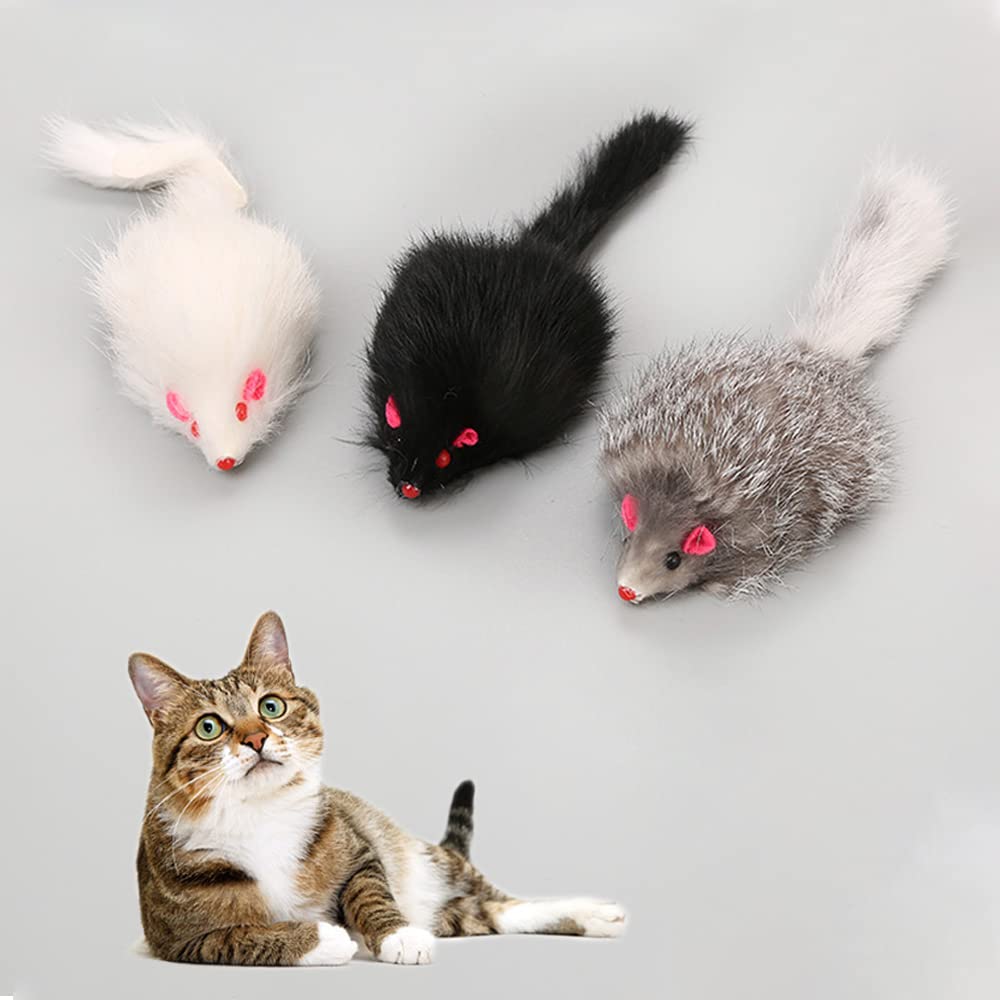Pawstrip realistic mice cat toy demonstrates hunting-like appeal and safe material for kittens.