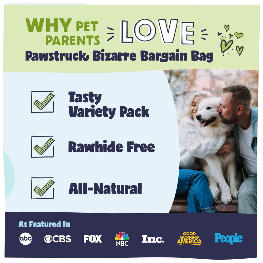 Pawstruck Bizarro Bolsa de Ofertas Extrañas: huesos para perros y masticación prolongada