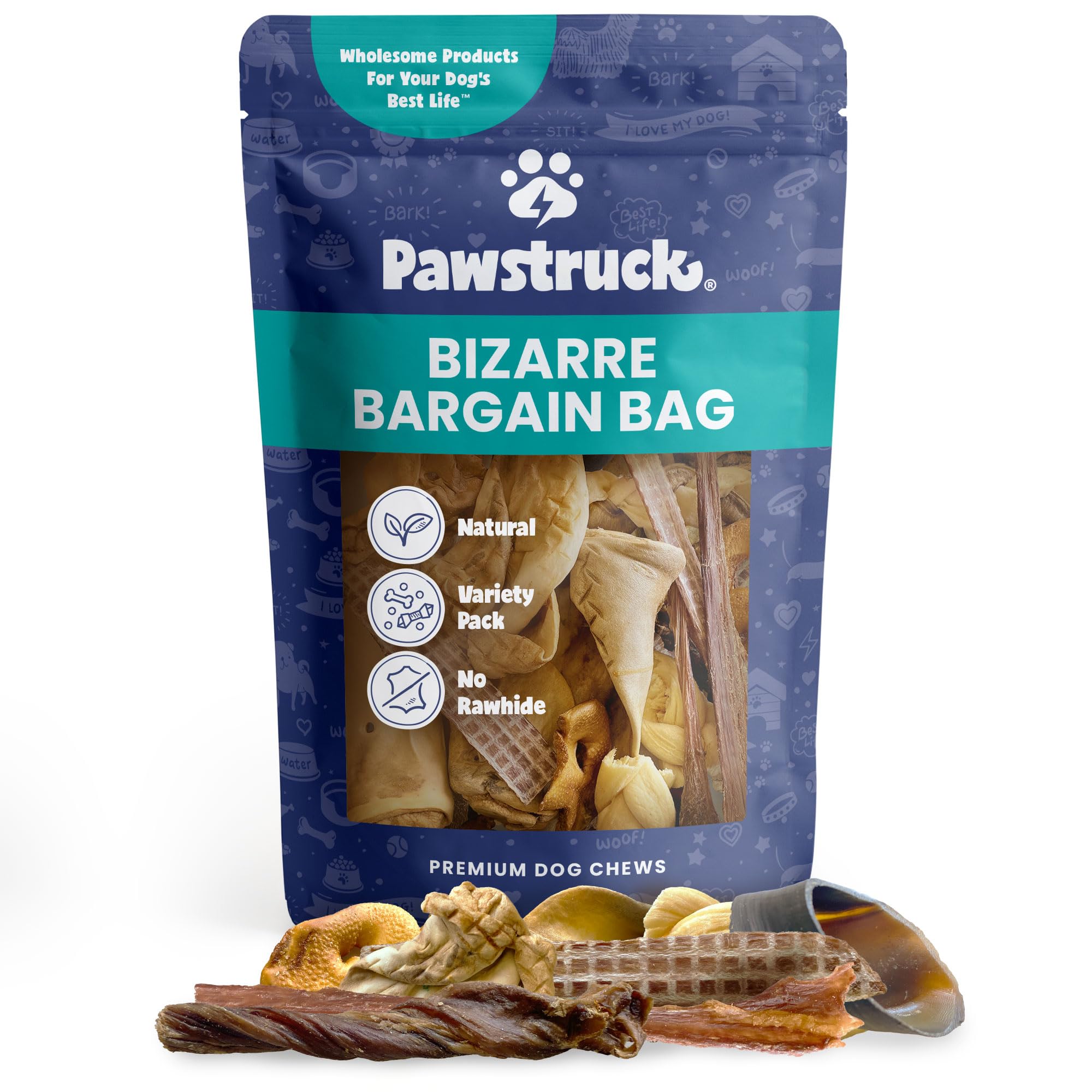 Pawstruck Baistra Bolsa de Ofertas Extrañas: orejas para perros, masticación natural y sabrosa