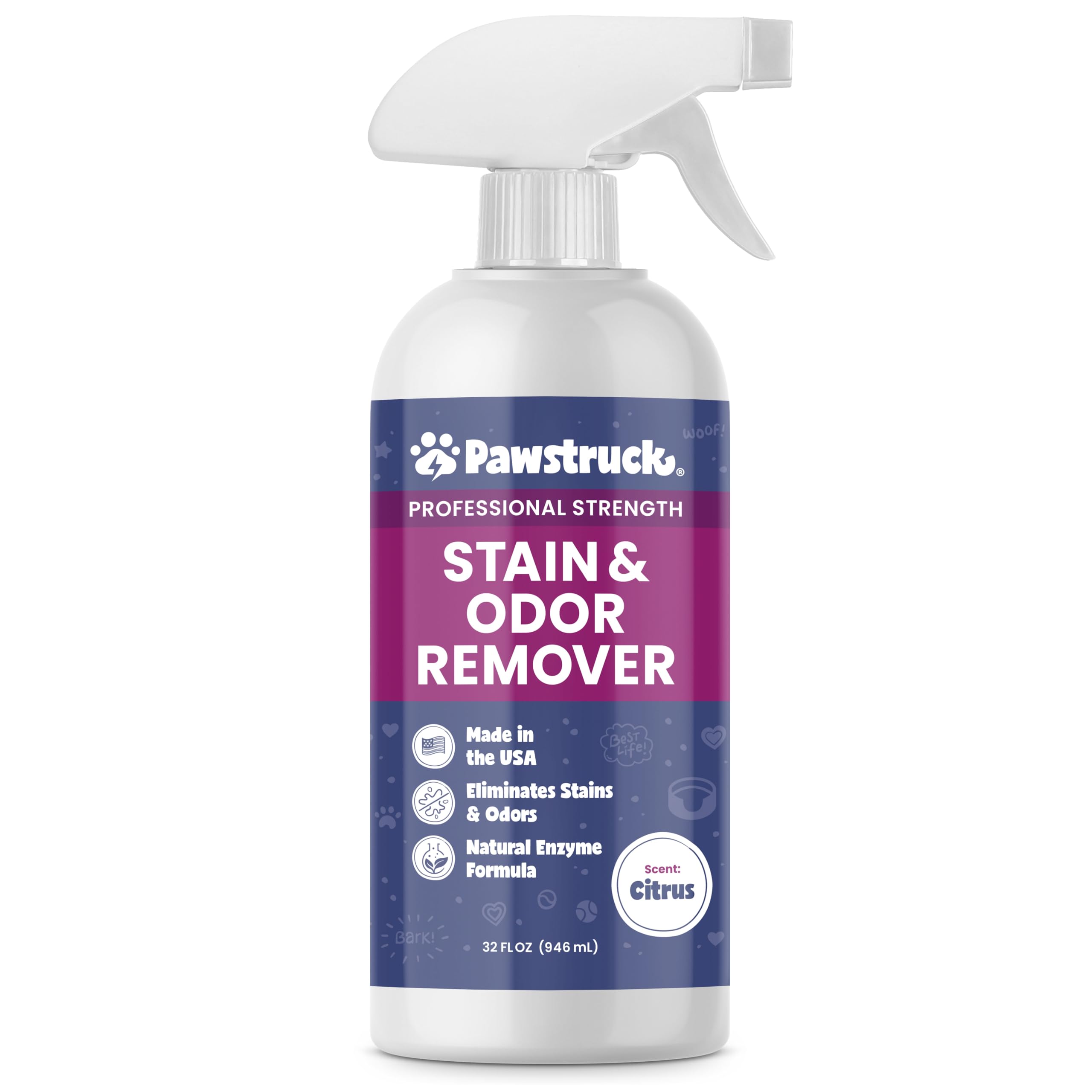Pawstruck bottle pours for quick, professional-strength stain removal.