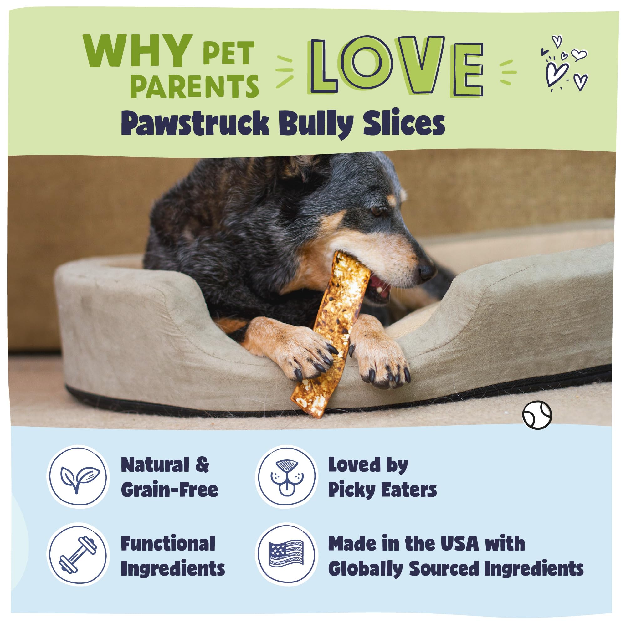 Pawstruck Bully Slices digestible rawhide for safe chewing.