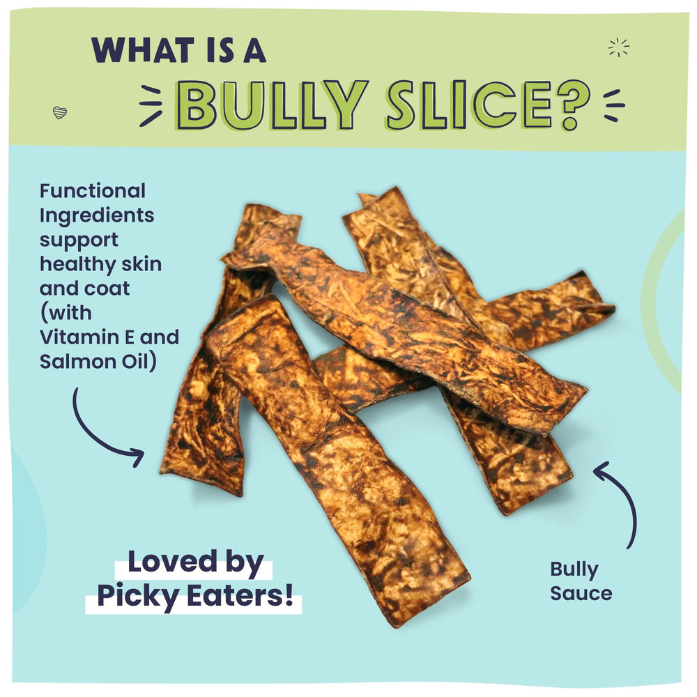 Pawstruck Bully Slices dog chewing action captures a long lasting chew.