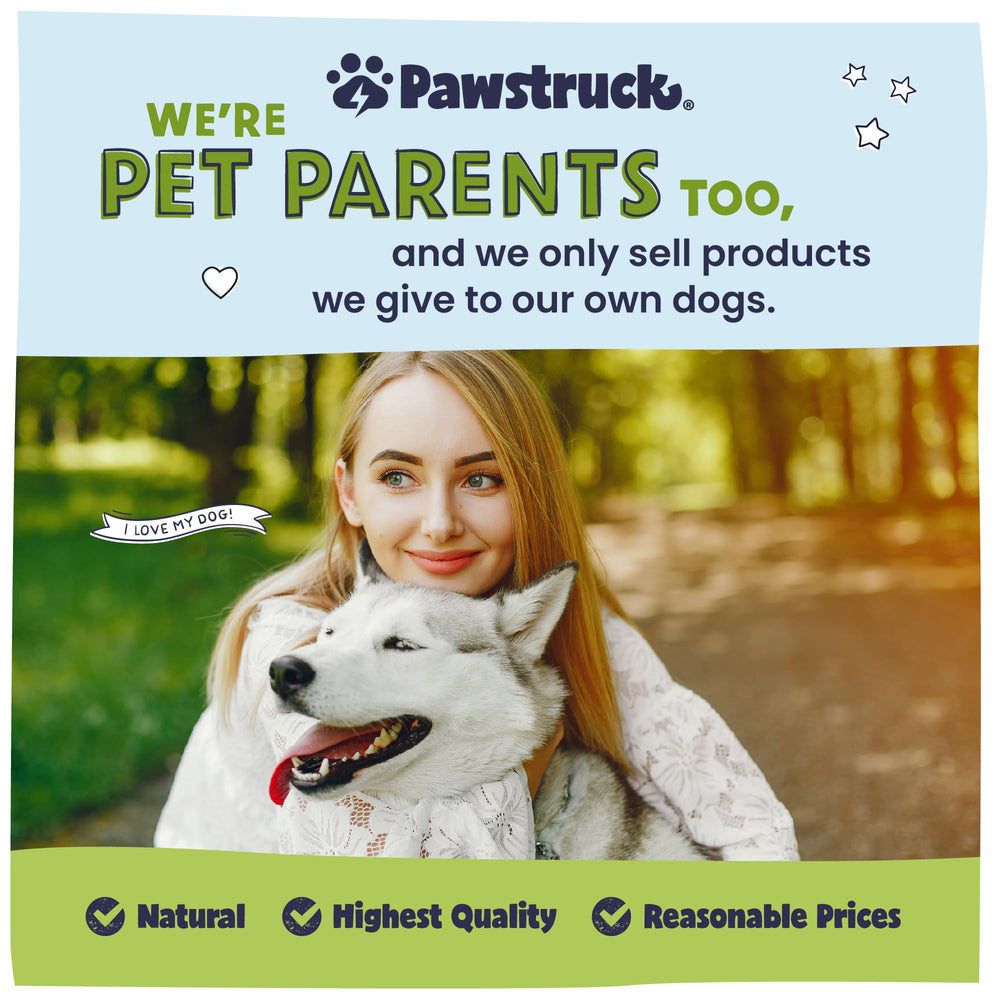 Pawstruck Bully Slices dog enjoying a chew session.