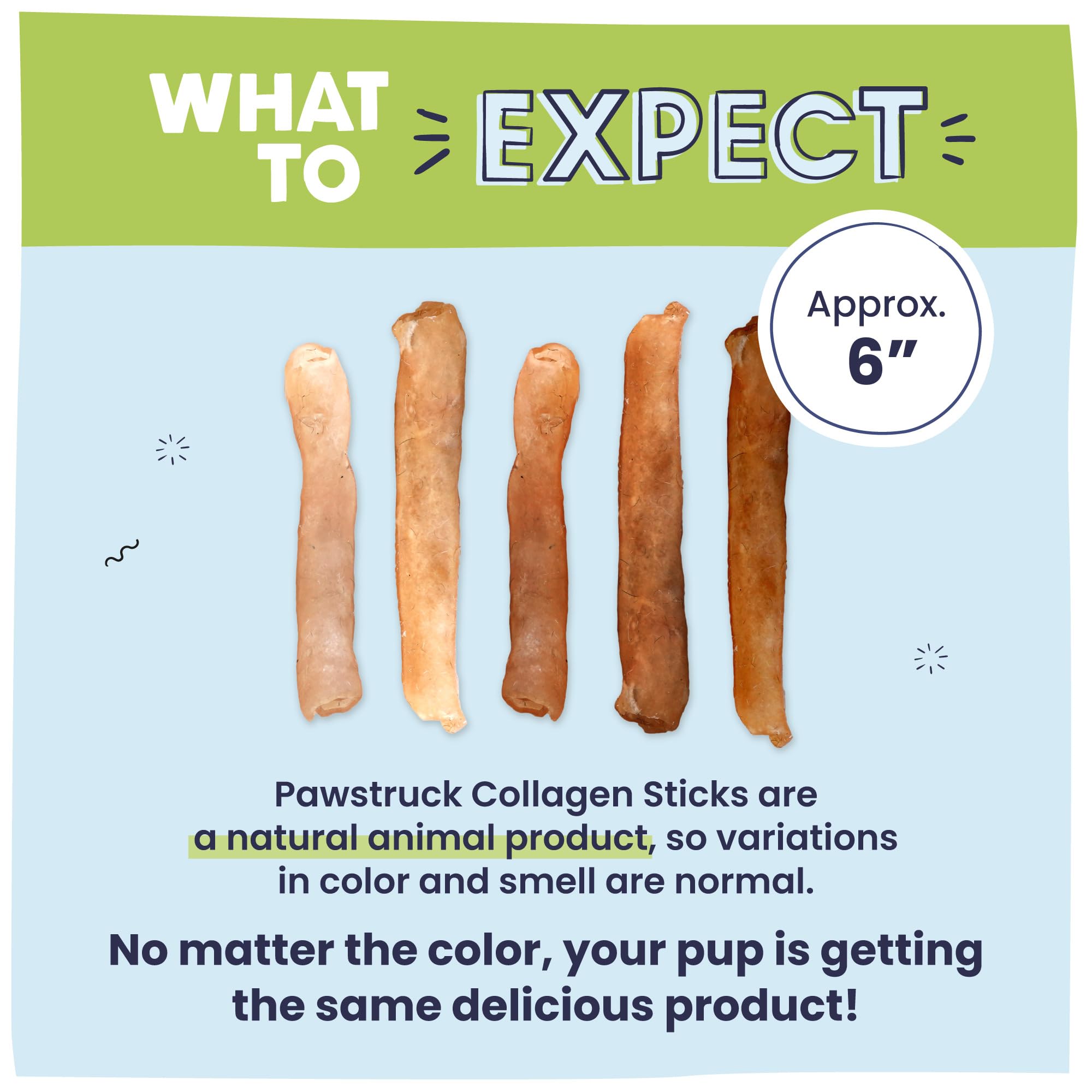Pawstruck Collagen Sticks close-up, showing dental-cleaning action through the mechanical chewing process.