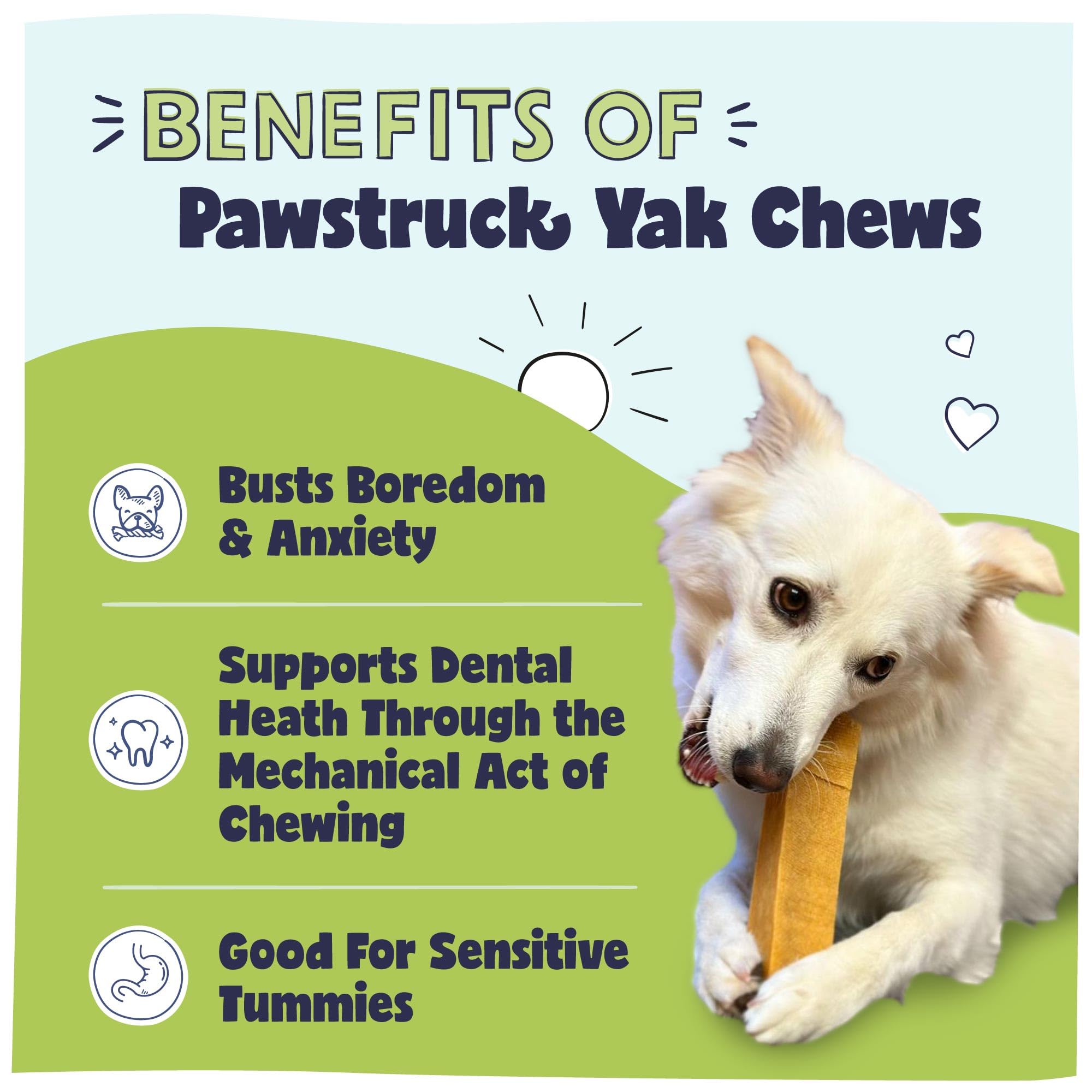 Pawstruck Himalayan Yak Dog Chew close-up texture highlights durable chew for strong chewers.
