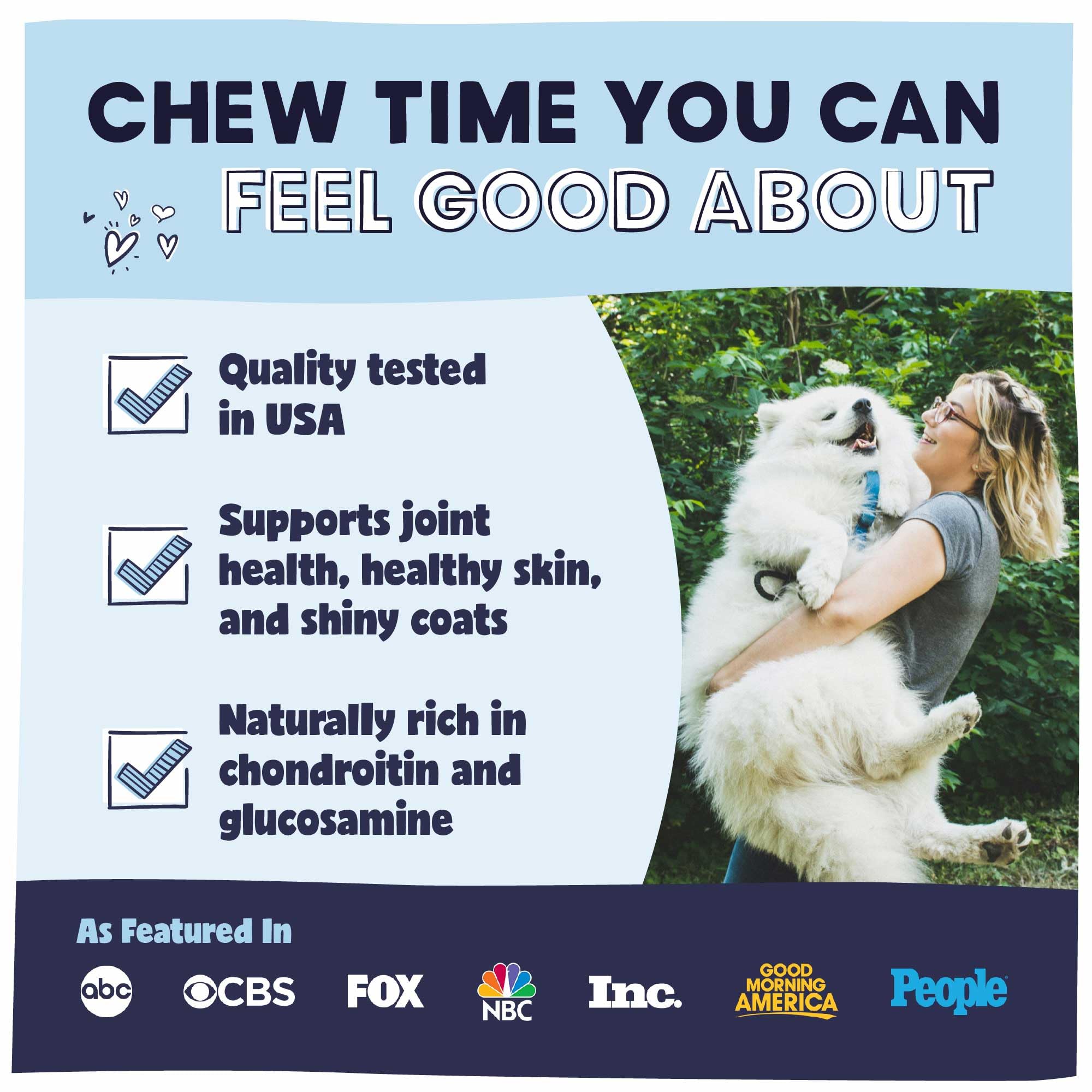 Pawstruck joint-support chew highlighting chondroitin and glucosamine