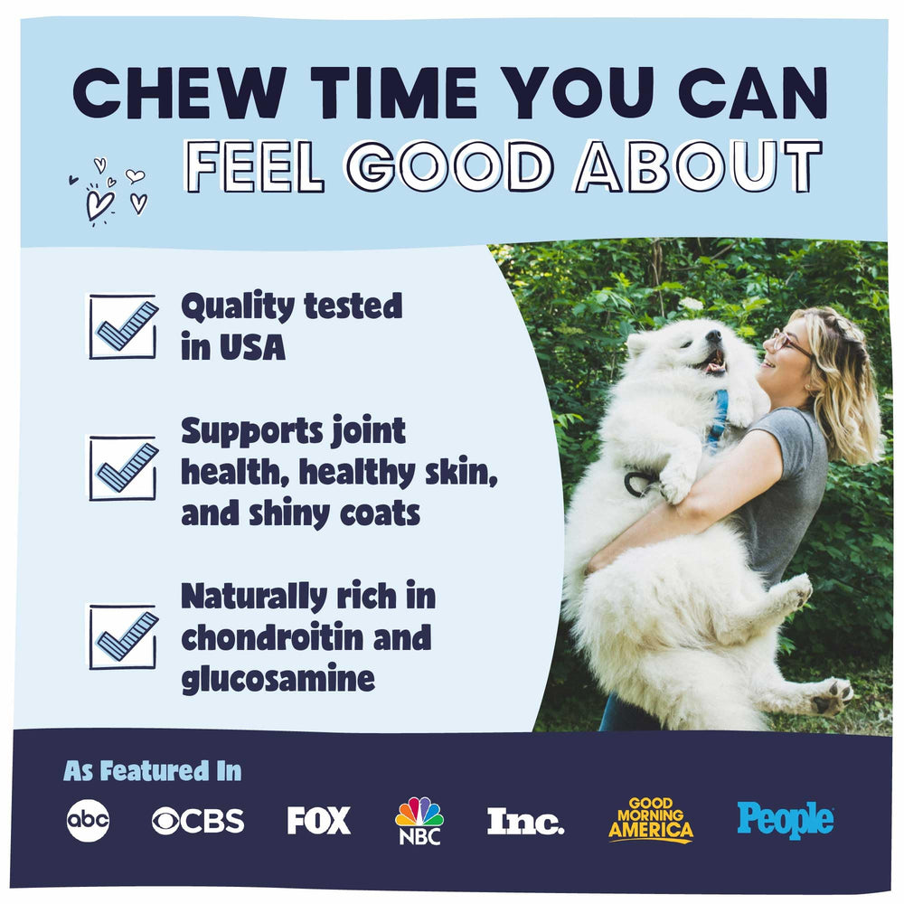 Pawstruck joint-support chew highlighting chondroitin and glucosamine