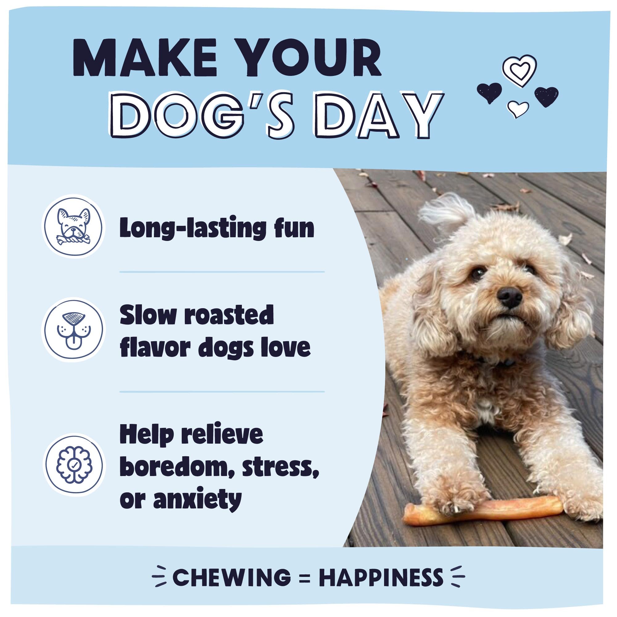 Pawstruck natural treats no artificial flavors for healthier dog chewing habits.