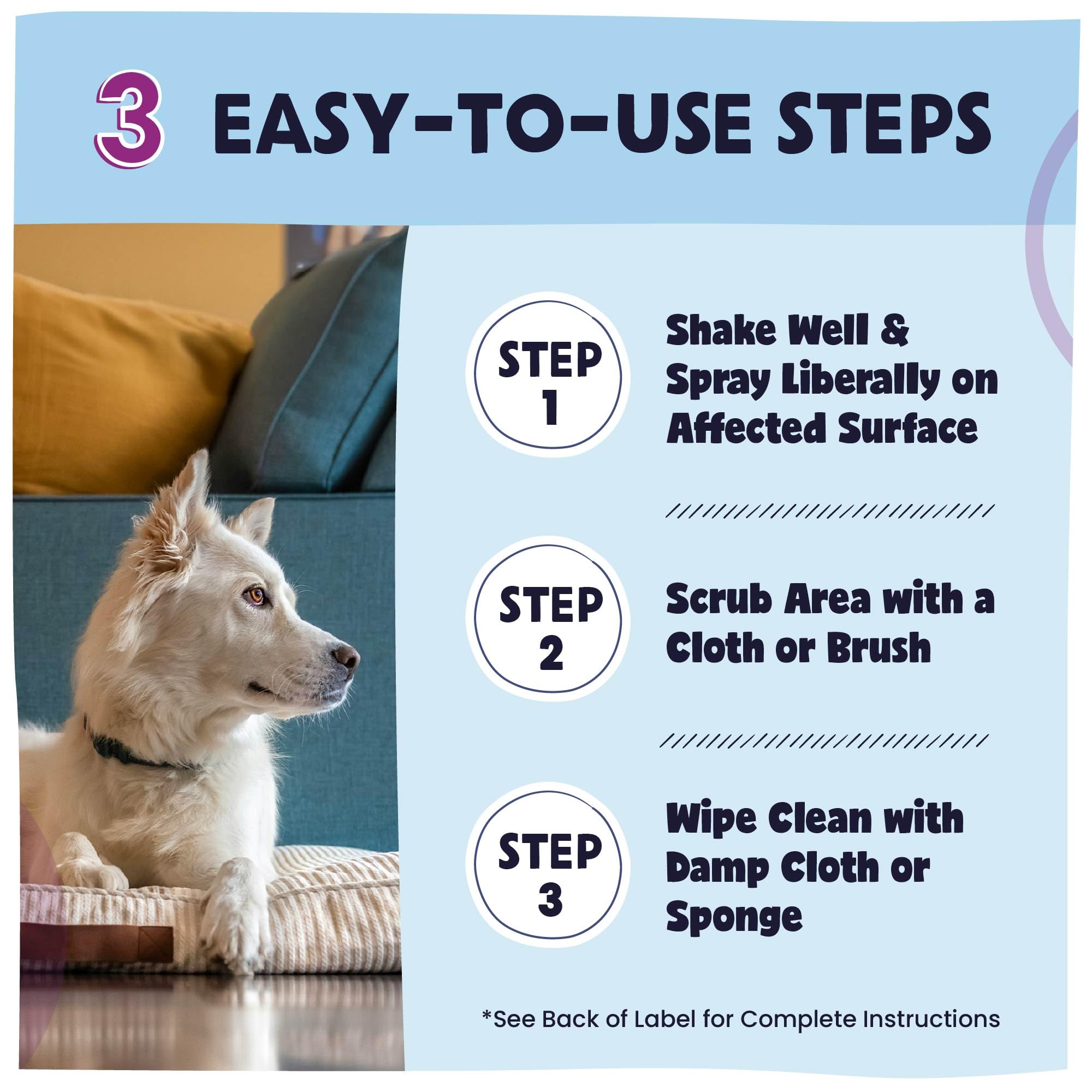 Pawstruck enzyme formula biodegrades residues for eco-conscious cleaning.