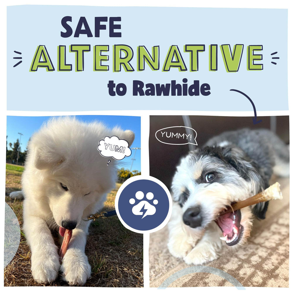Pawstruck rawhide-free beef treats deliver a safe chew experience.