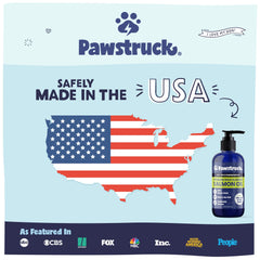 Pawstruck salmon oil ingredients highlight omega-3 richness for skin and coat.