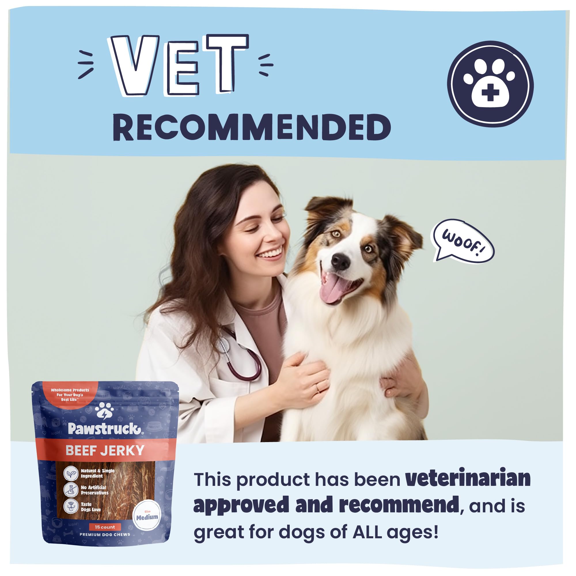 Pawstruck: snack proteico de alta calidad para perros activos.