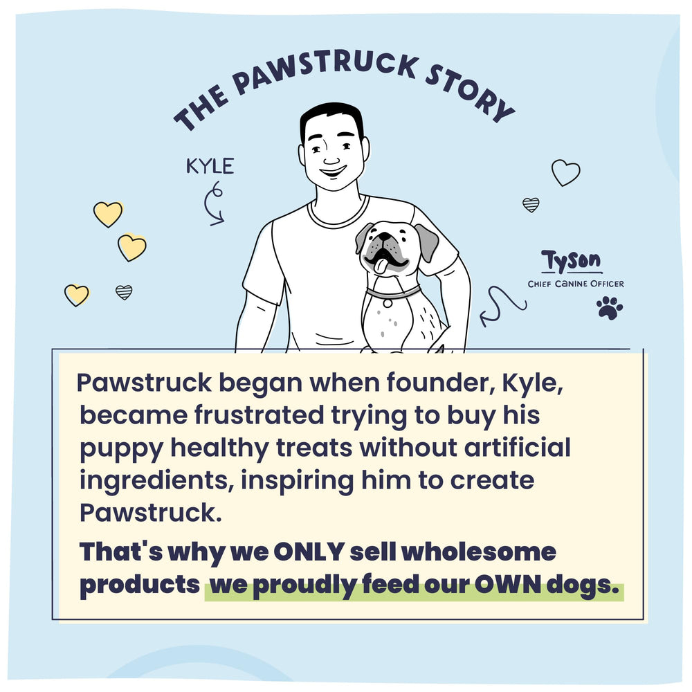 Pawstruck small-business care emphasizes natural dog chews.