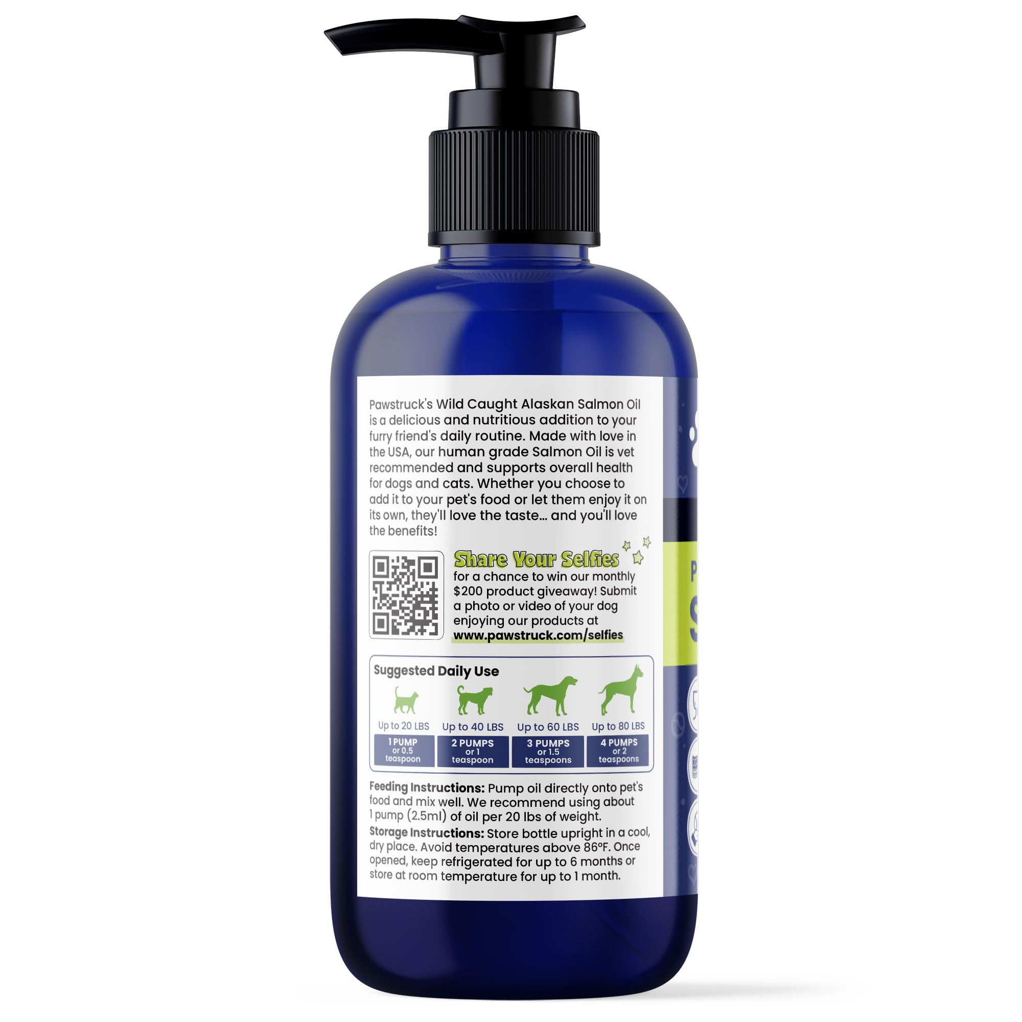 Pawstruck USA-sourced salmon oil with quality testing for safety.