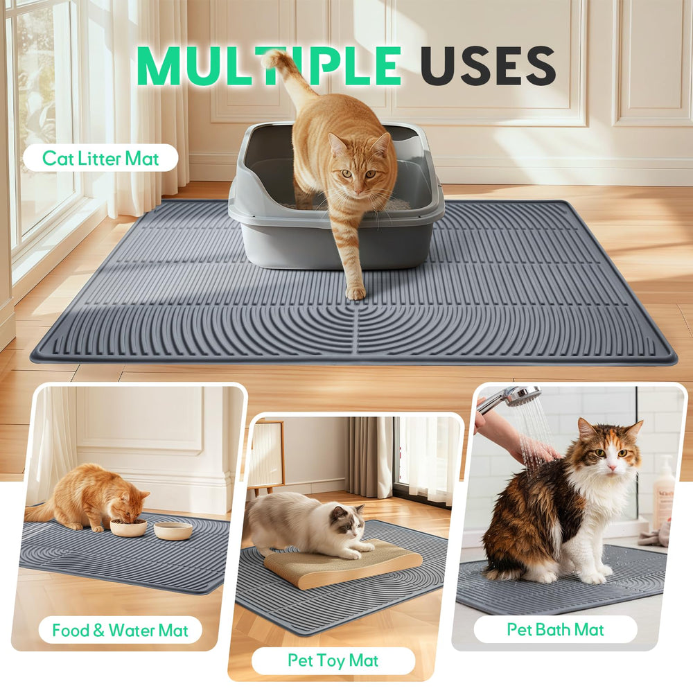 Pawtasy multifunctional-use-mat doubles as feeding or paw-cleaning mat.
