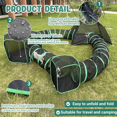 Pawtenda cat play tunnel highlighting hunter-like fun and stalking routes