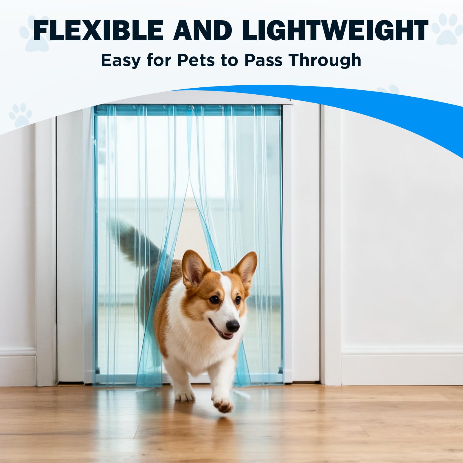 Pawtenda easy-clean PVC dog door flap emphasizes simple wipe-down maintenance