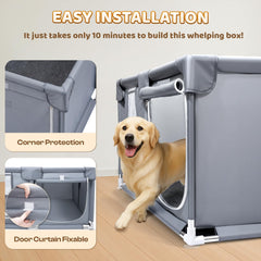 Pawtenda Whelping Box supports multipurpose use as a small-pet playpen