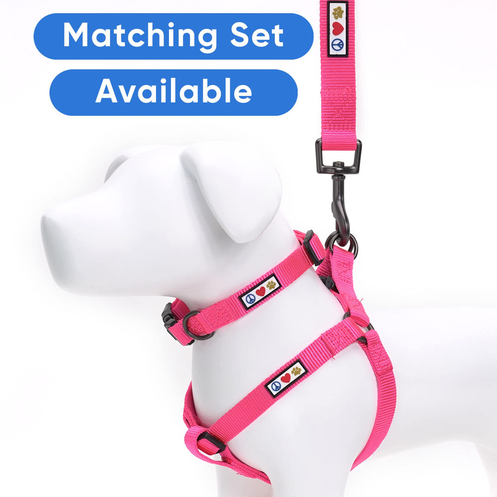 Pawtitas embroidery-on-leash highlights customizable name and phone for quick ID.