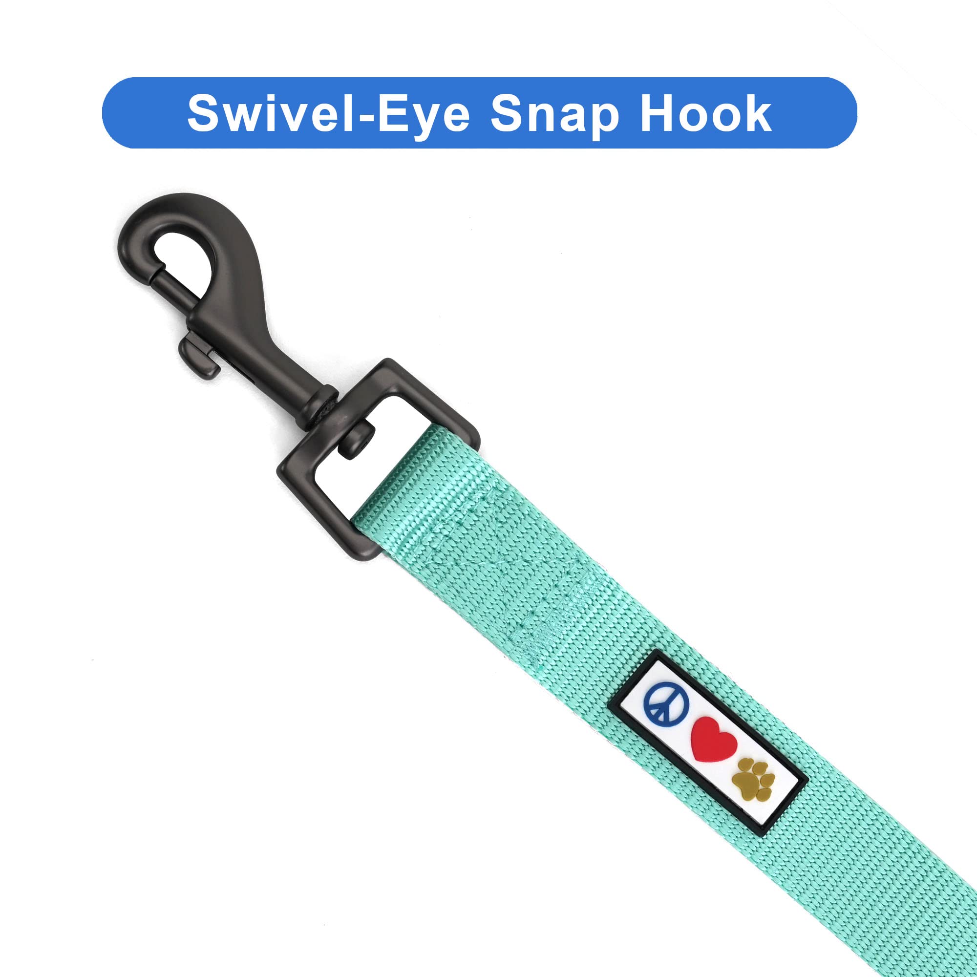 Pawtitas leash with 2.5 cm width fits medium and large dogs.