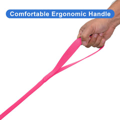 Pawtitas rip-stop nylon construction provides lightweight strength on pink leash.