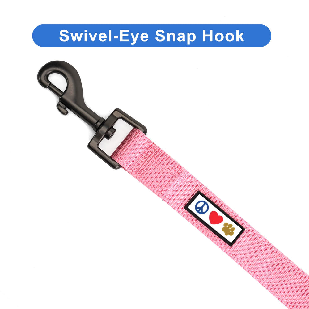 Pawtitas solid leash hardware close-up with black nickel finish for durability.