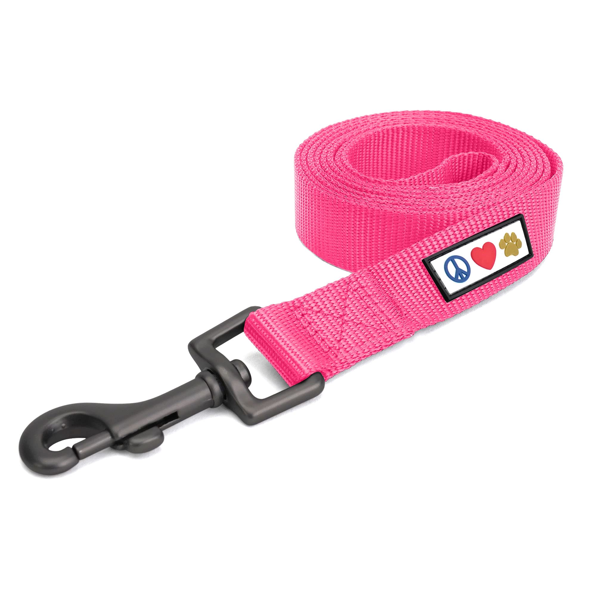 Pawtitas solid 6ft pink dog leash, ideal for daily walks with small breeds.
