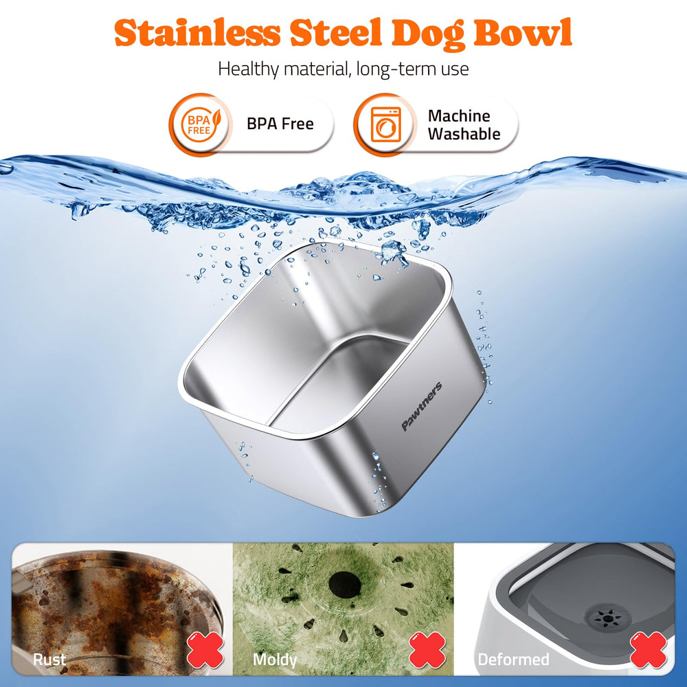 Pawtners anti-slip base keeps bowl steady on any surface