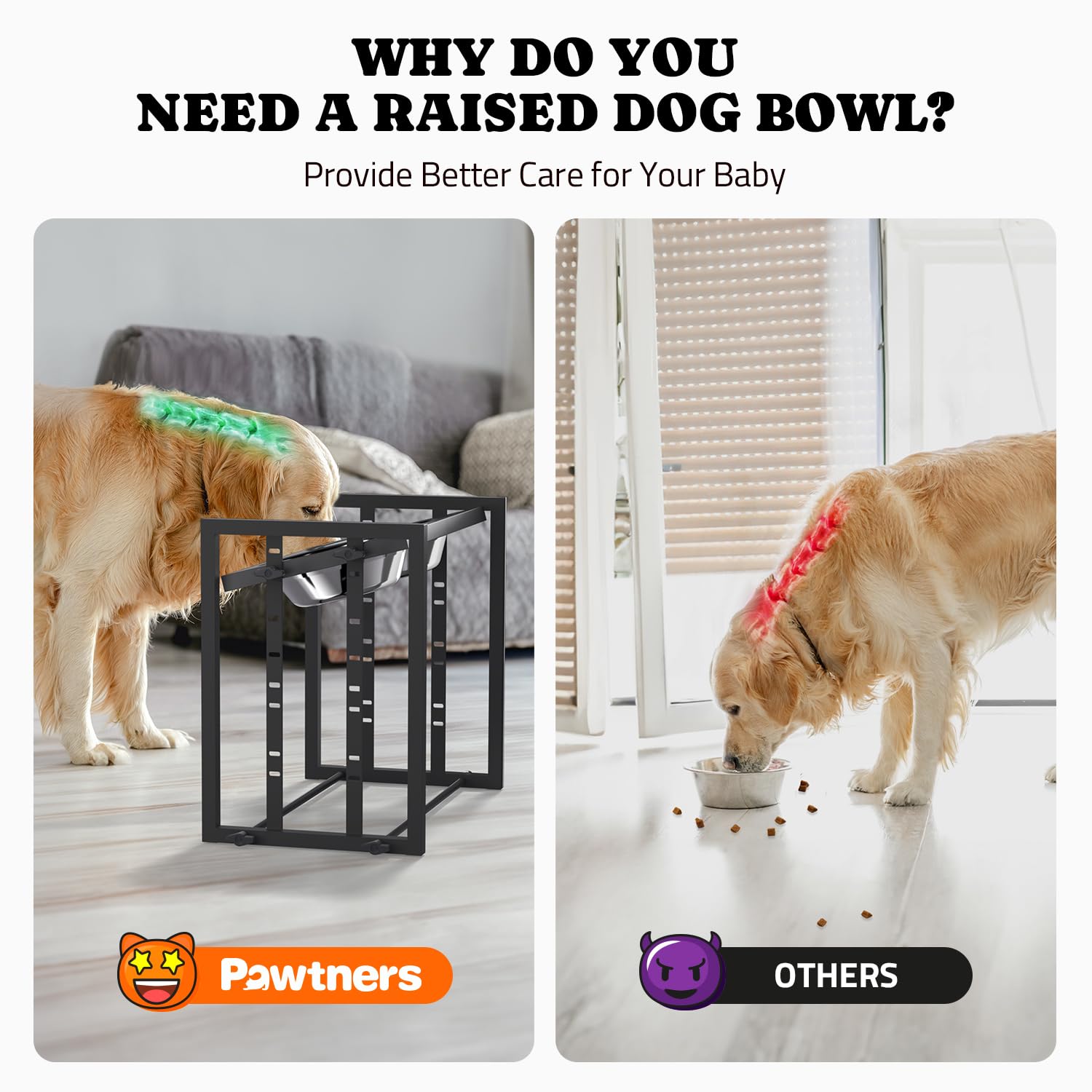 Pawtners anti-slip mat keeps stand stable during meals.