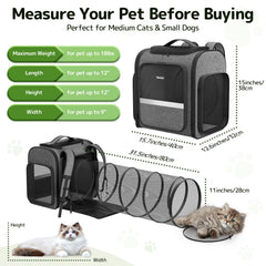 Pawtners cat backpack top mesh window interaction for outdoor observation